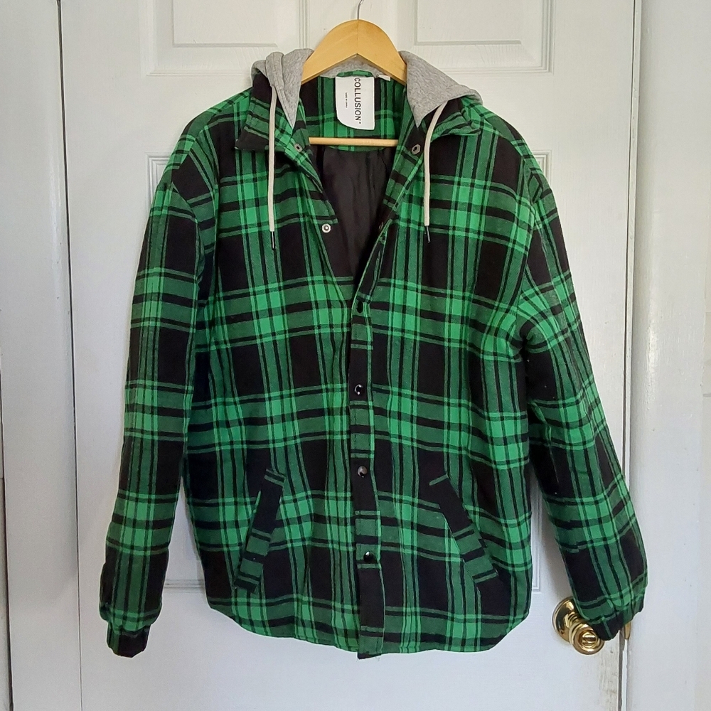 Collusion Green Plaid Jacket
